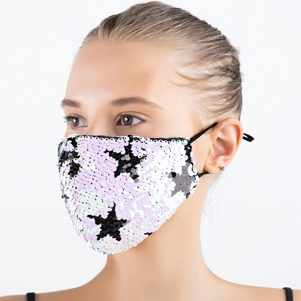 Five Pointed Star Bead Sequin Fashion Mask