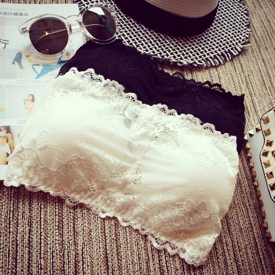 Lace Tube Top Style Underwear Seamless With Chest Pad