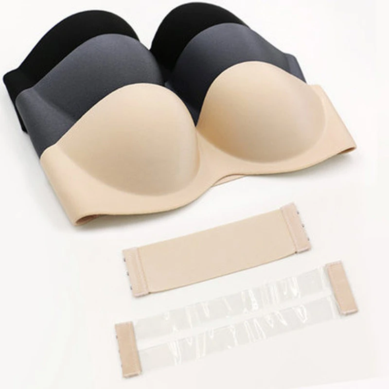 Strapless Half Cup Glossy Invisible Bra