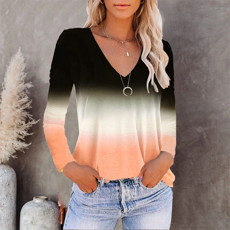 Fall European And American Women's Wish Amazon V-neck