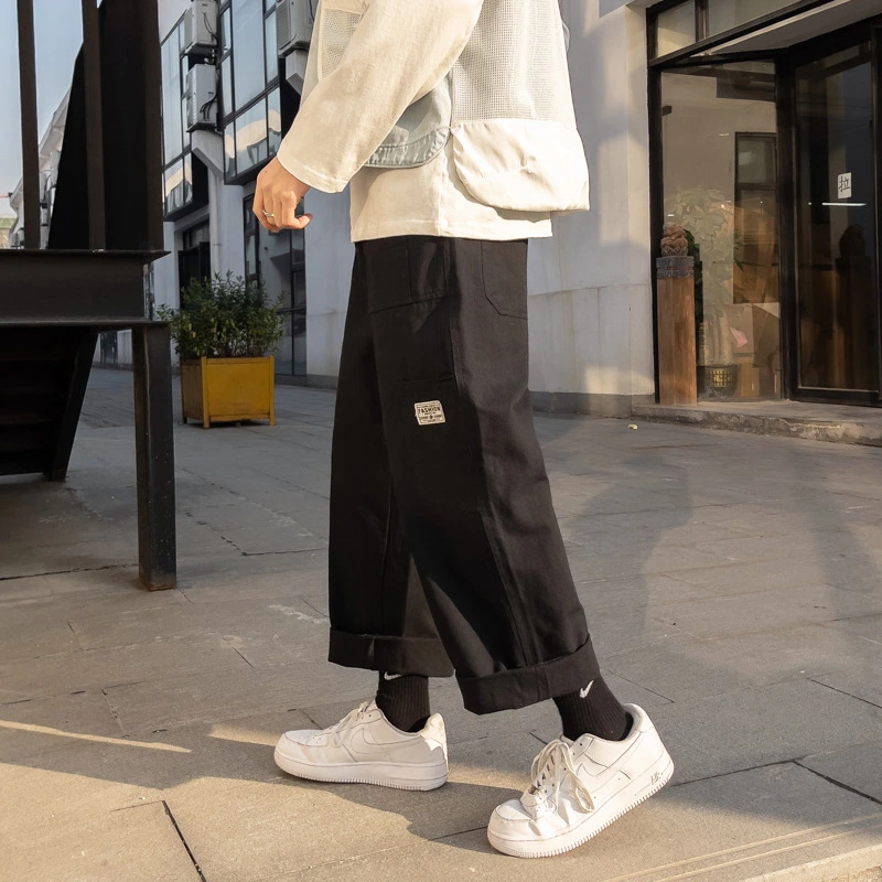 New Japanese Casual Solid Color Loose Trousers