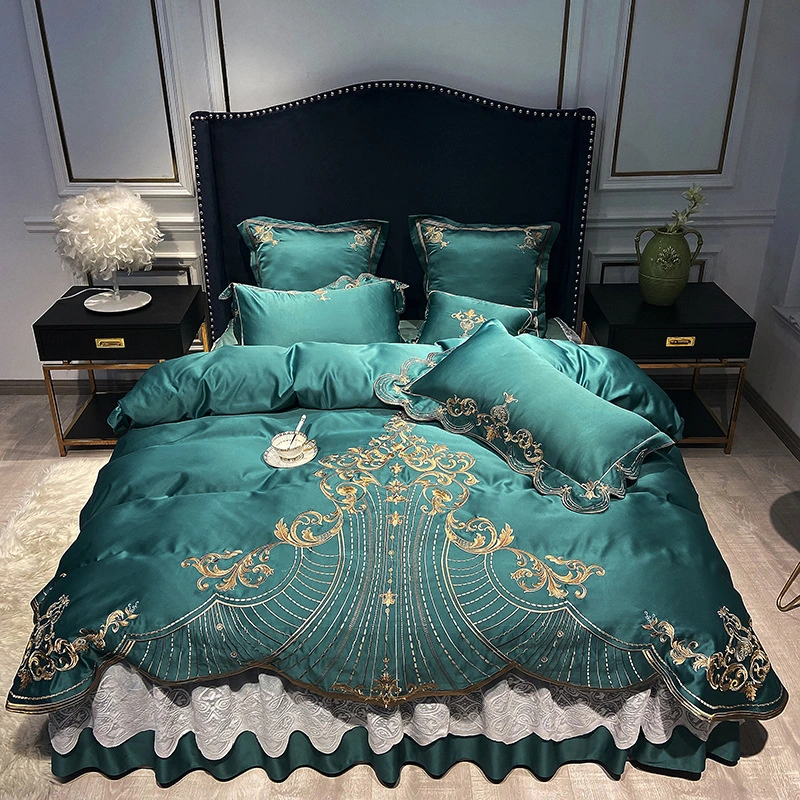 European-style Bed Linen, Bed Skirt, Light Luxury Style Four-piece Suit