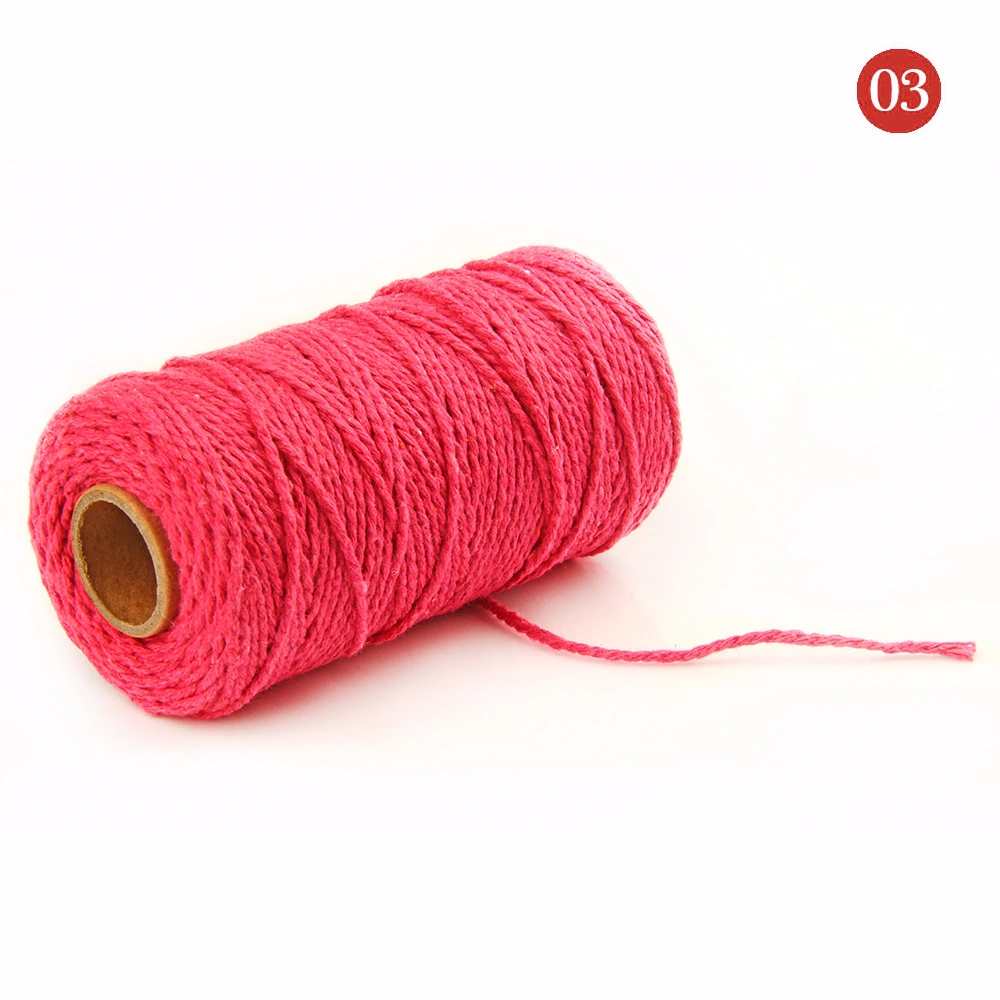 2mm Colored Cotton Rope 2mm Woven Crafts Binding Rope Red Cotton Thread Tied Zongzi Rope Zongzi Thread