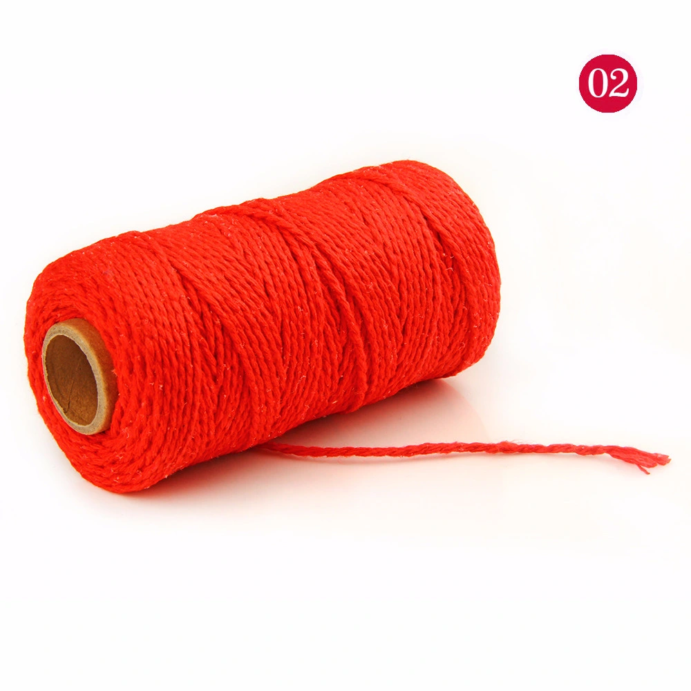 2mm Colored Cotton Rope 2mm Woven Crafts Binding Rope Red Cotton Thread Tied Zongzi Rope Zongzi Thread