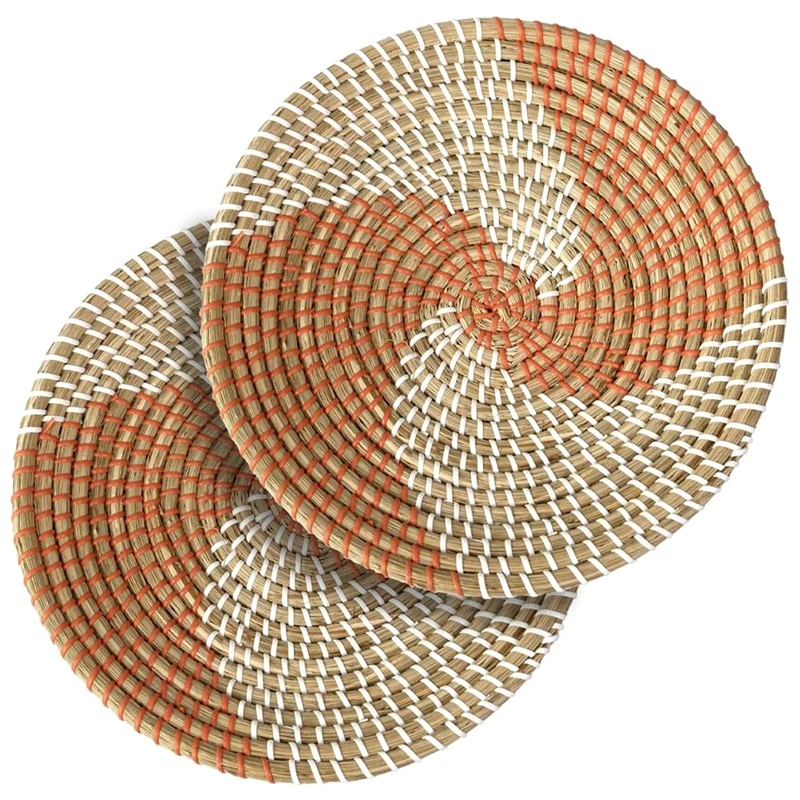 Ornament Tray Seaweed Woven Wall Decoration Pendant Straw Woven Tray