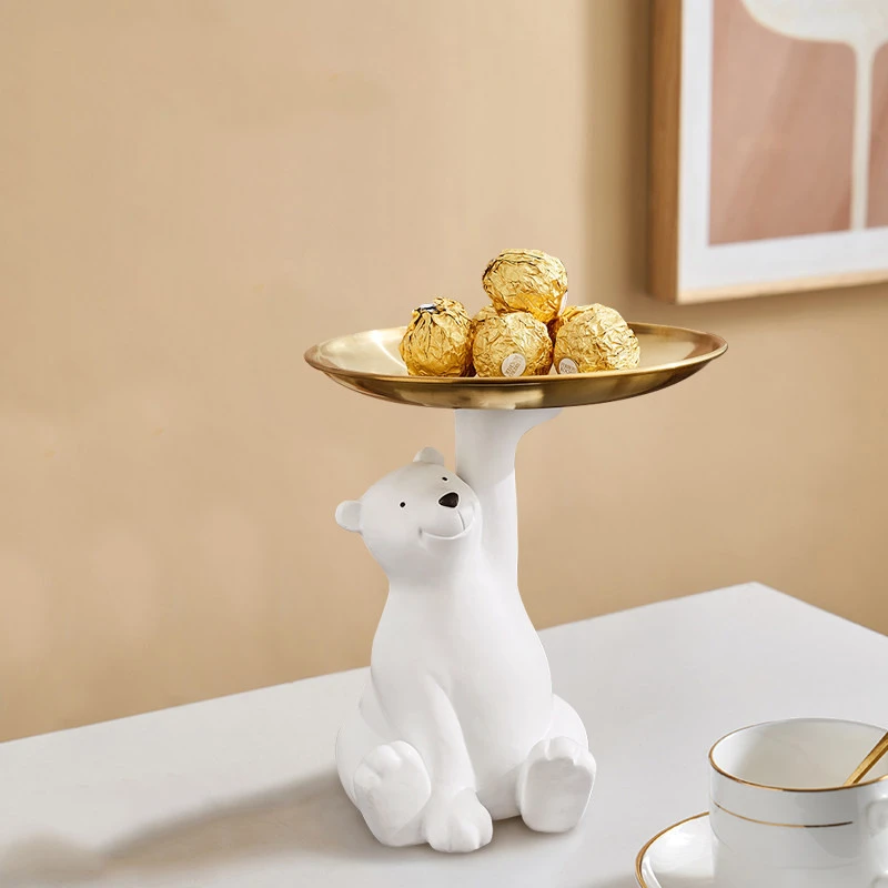 Entrance Key Storage Bear Tray Decorations