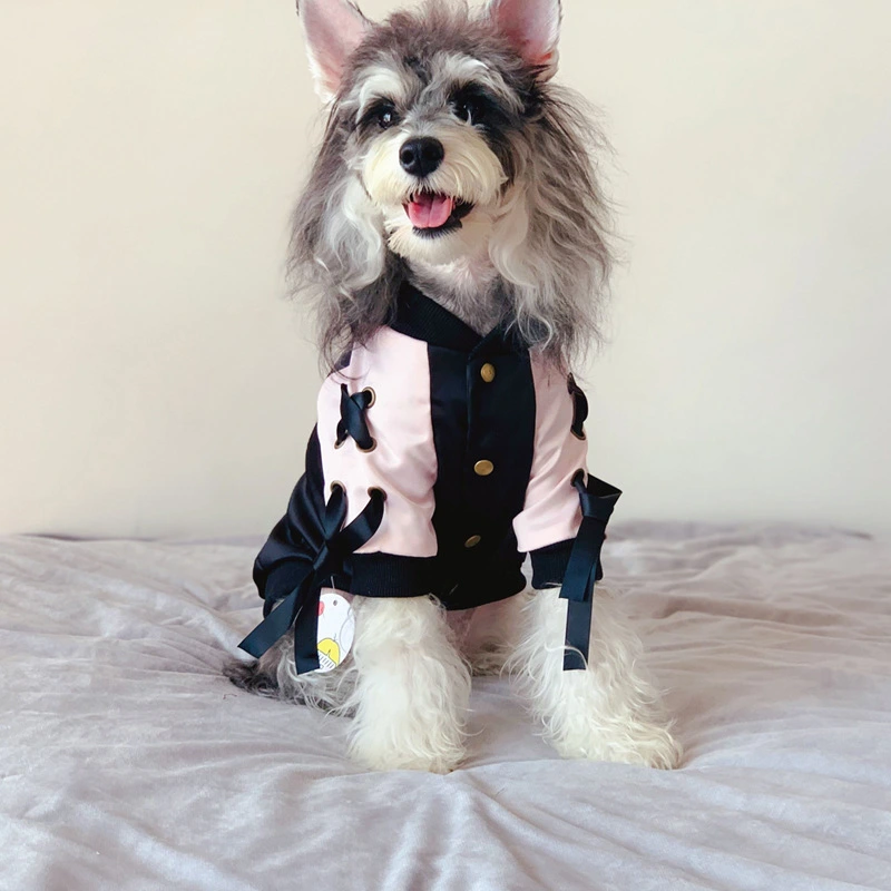 Dog Jacket Autumn Cat Satin Baseball Uniform British Short Kitten Cat Clothes