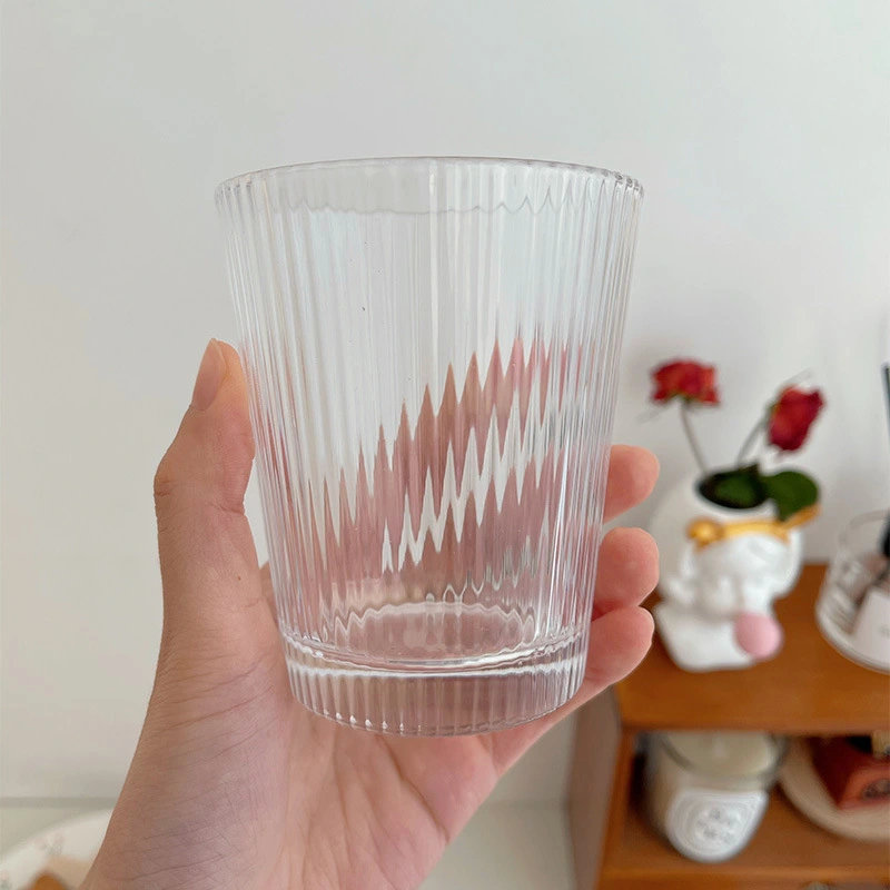 Mooney Life Museum Korean Ins Wind Vertical Stripes Transparent Water Cup