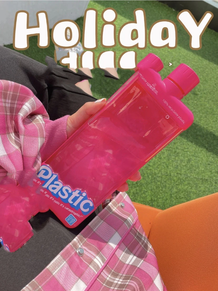 The Same Water Cup Plastic Flat Sports Bottle