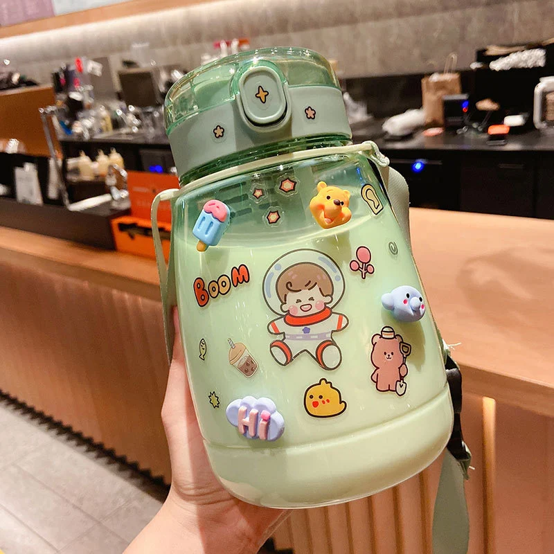 High-value, Big-belly Cup, Female Double Drink, Student Cute Portable Water Cup, Handy Cup