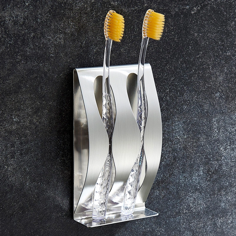 304 stainless steel non-punch paste toothbrush holder