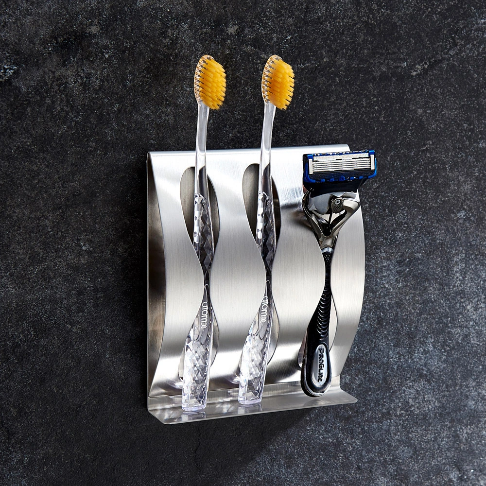 304 stainless steel non-punch paste toothbrush holder