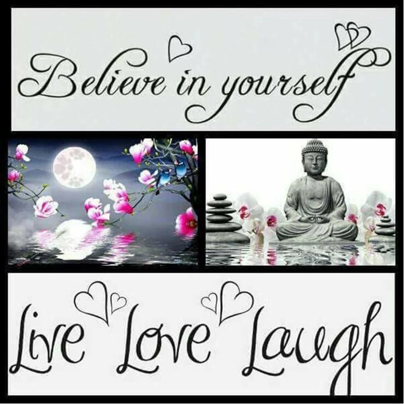 Diamond Painting Live Love Laugh Theme, Full 5D Embroidery