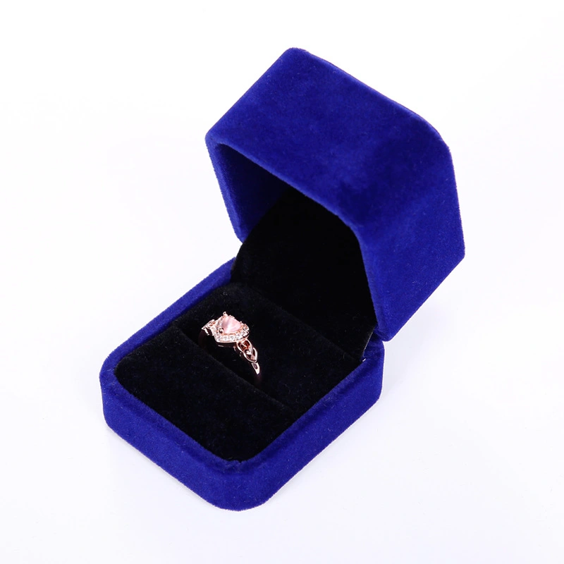 High-end White Earrings Ring Box Flannel Jewelry Packaging Box