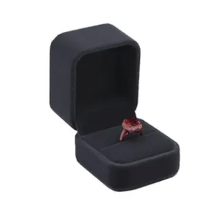 High-end White Earrings Ring Box Flannel Jewelry Packaging Box