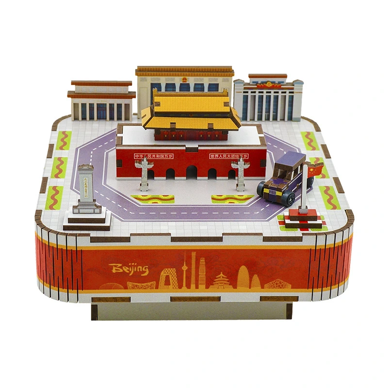 Souvenir Music Box Tiananmen Music Box Wooden Creative Gift