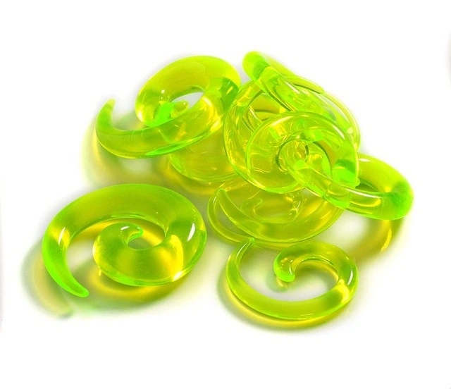 12Pcs Acrylic Spiral Ear Plug Stretching Tapers Body Jewelr