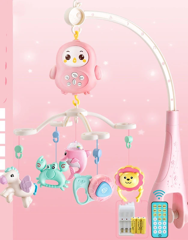 Newborn Baby Crib Bell 0-1 Year Old 3-6 Months 12 Male Baby Rotating Puzzle Rattle Bedside Bell Pendant Toy