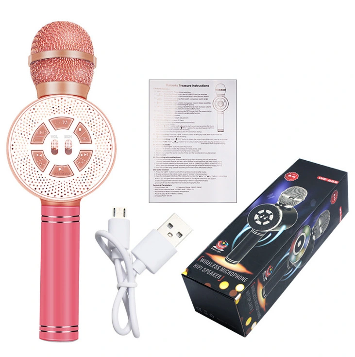 Microphone Upgrade Version LED Glowing Wireless Bluetooth Microphone With Light