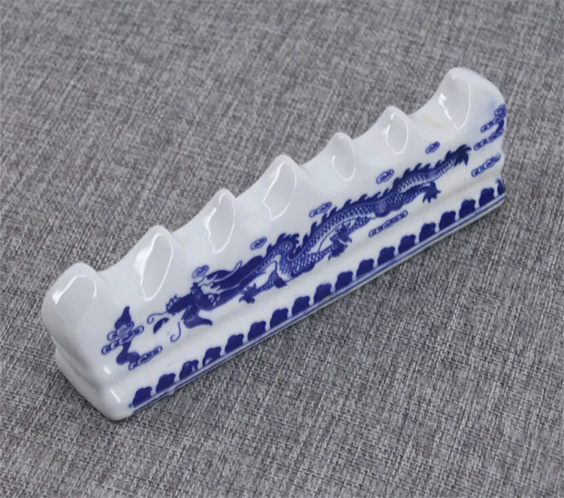 The Four Treasures Of The Study, Jingdezhen Ceramics 7 Finger Dragon Penholder