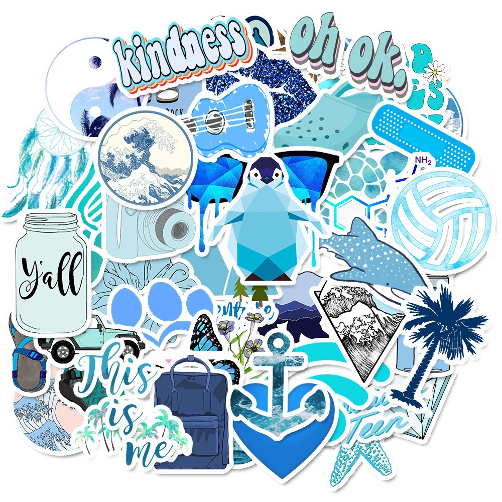 Blue Explosive Personalized Graffiti Sticker