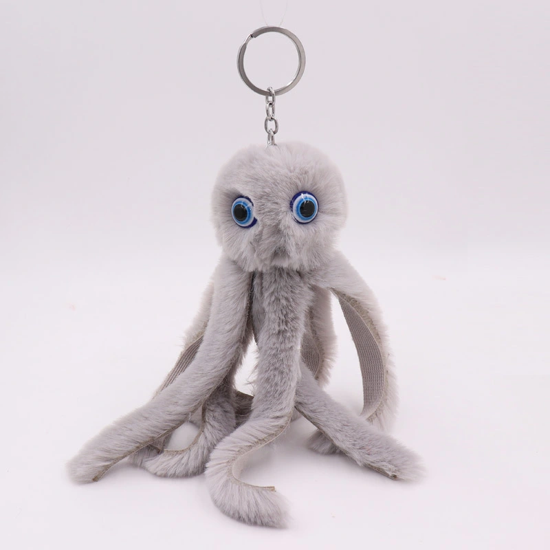 Cute Octopus Hair Ball Keychain Octopus Marine Animal