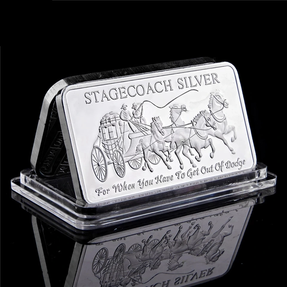 Lion And Carriage Goddess Foreign Trade Commemorative Coin Square Commemorative Block Silver-plated Coin