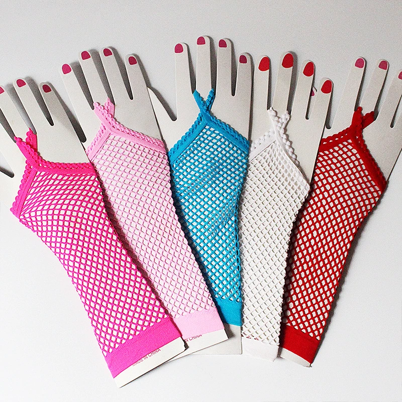 The Stage Performance Punk Multi-color Hooked Gloves