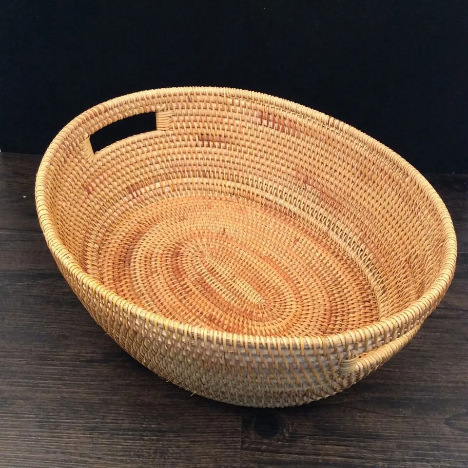 Autumn Rattan Woven Storage Fruit Basket Exquisite Storage Basket