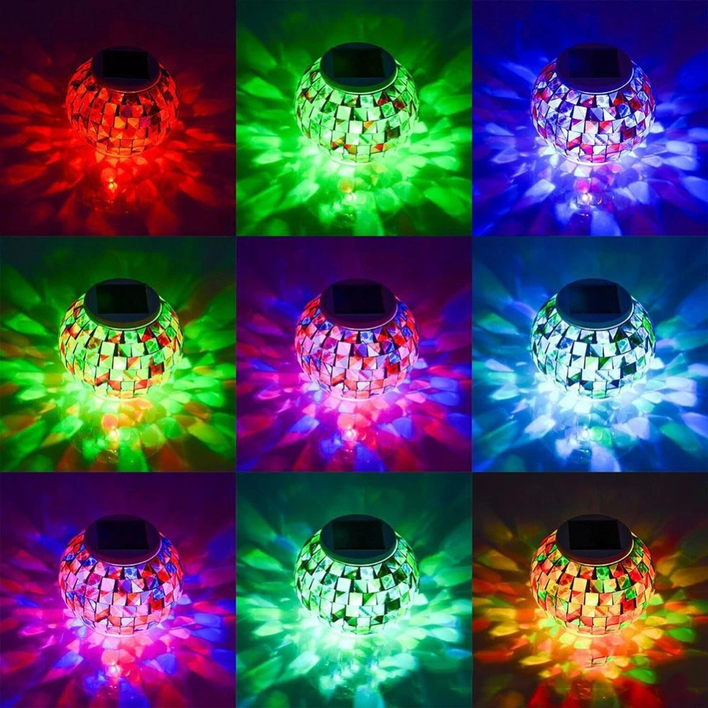 Fashion Creative Mosaic Light Glass Led Solar Light