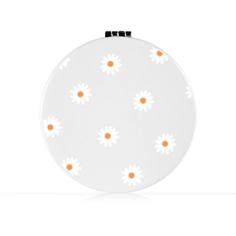 Folding Portable Mini Mirror Round Daisy Makeup Mirror