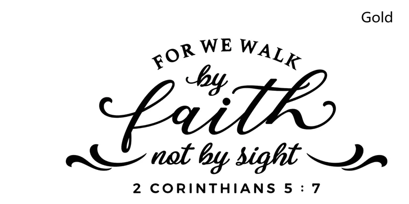 We Walk By Faith  Christian Decal