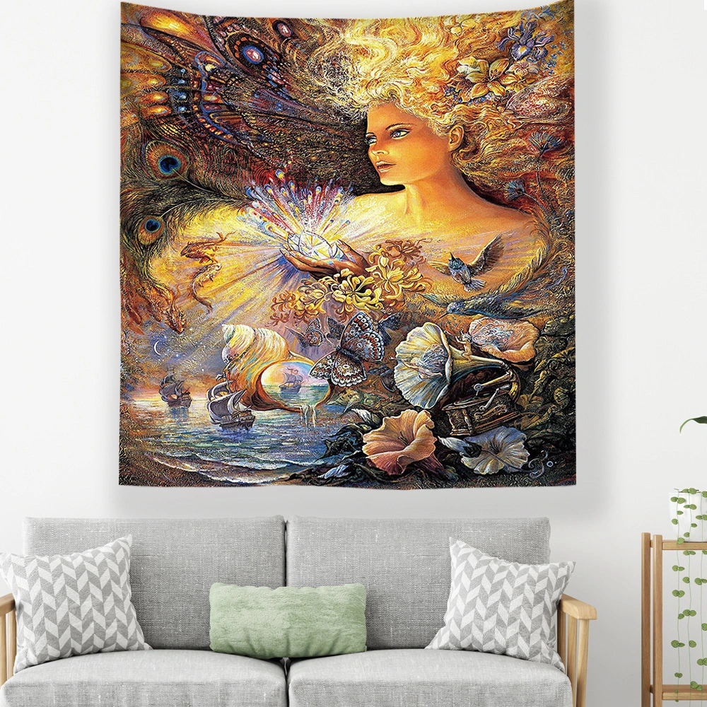 Decorative Cloth Digital Printing Forest Elf Tapestry