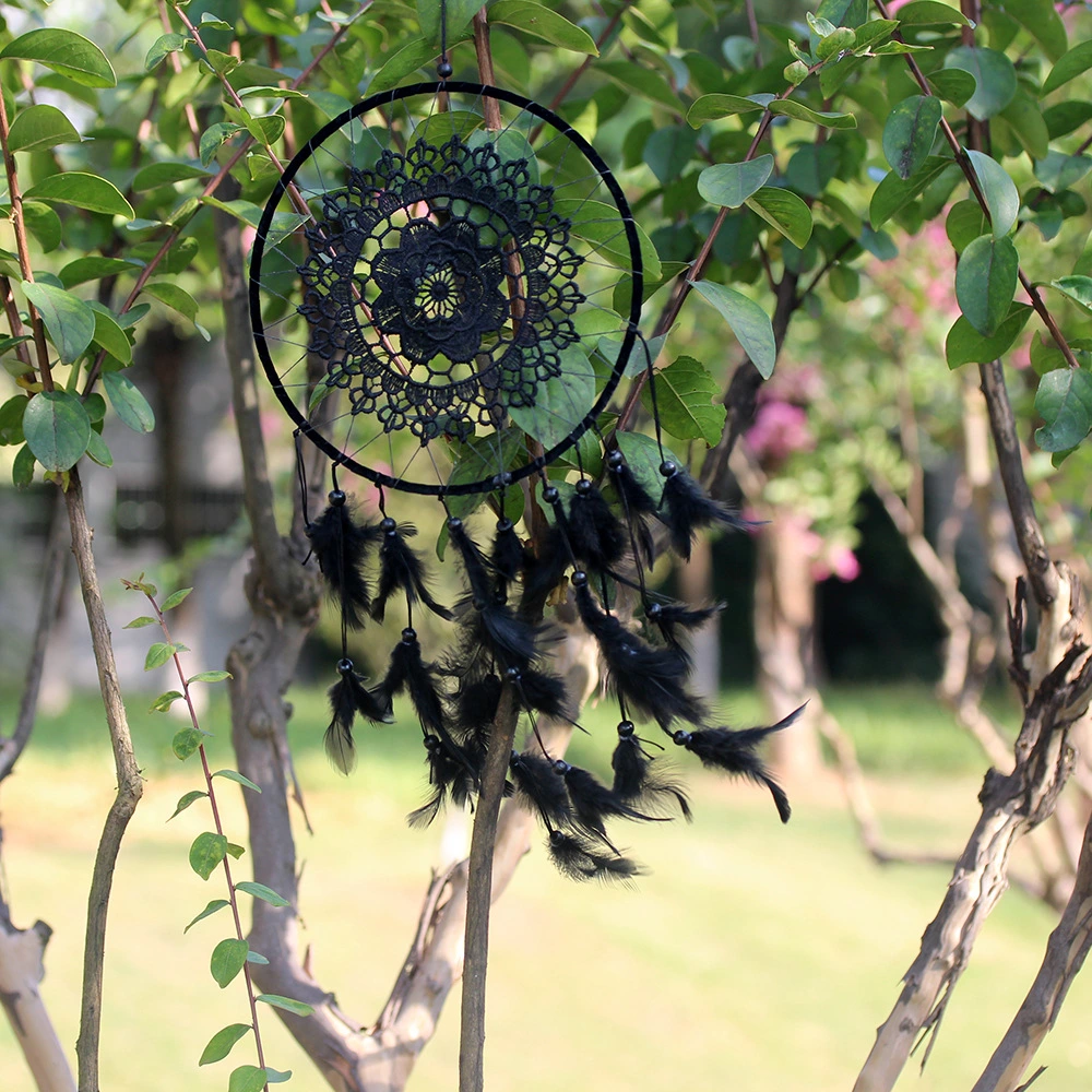 Natural Feather Big Lace Dream Catcher