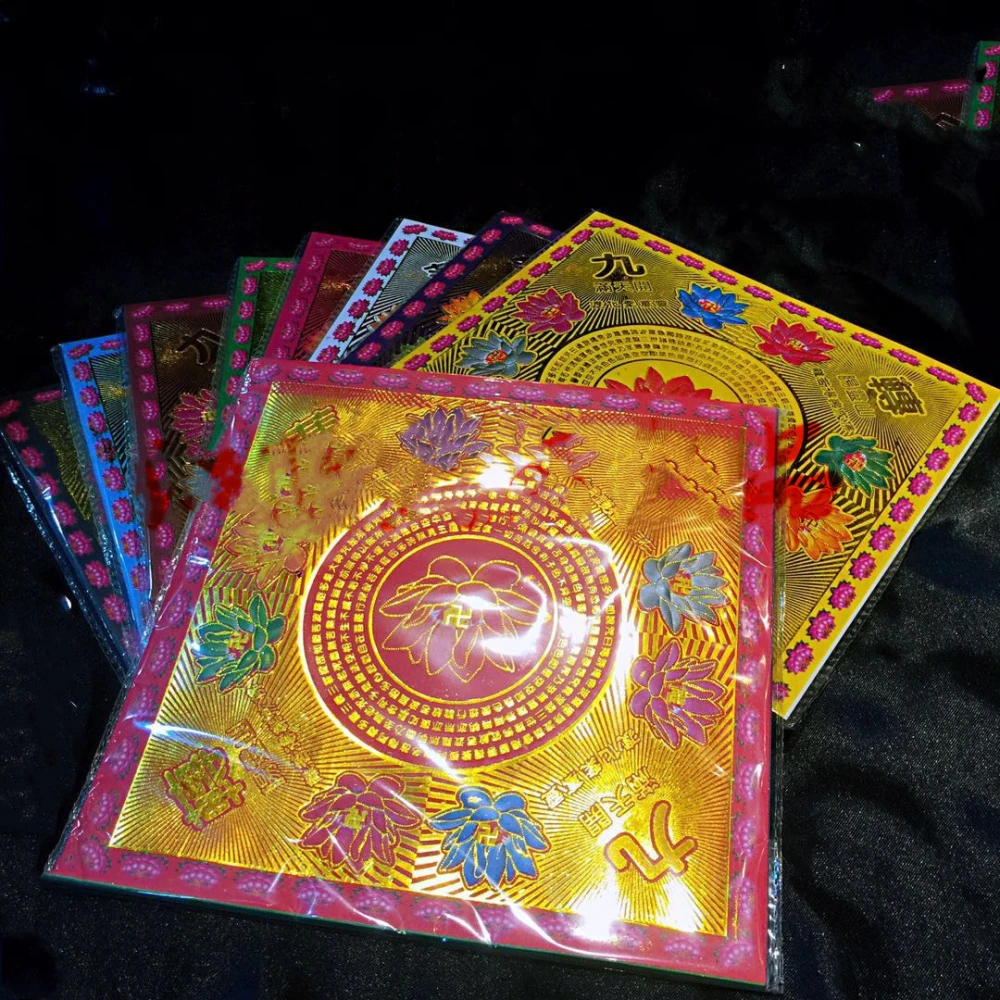 Double-sided Color Printing Nine-color Glaze Lotus Paper