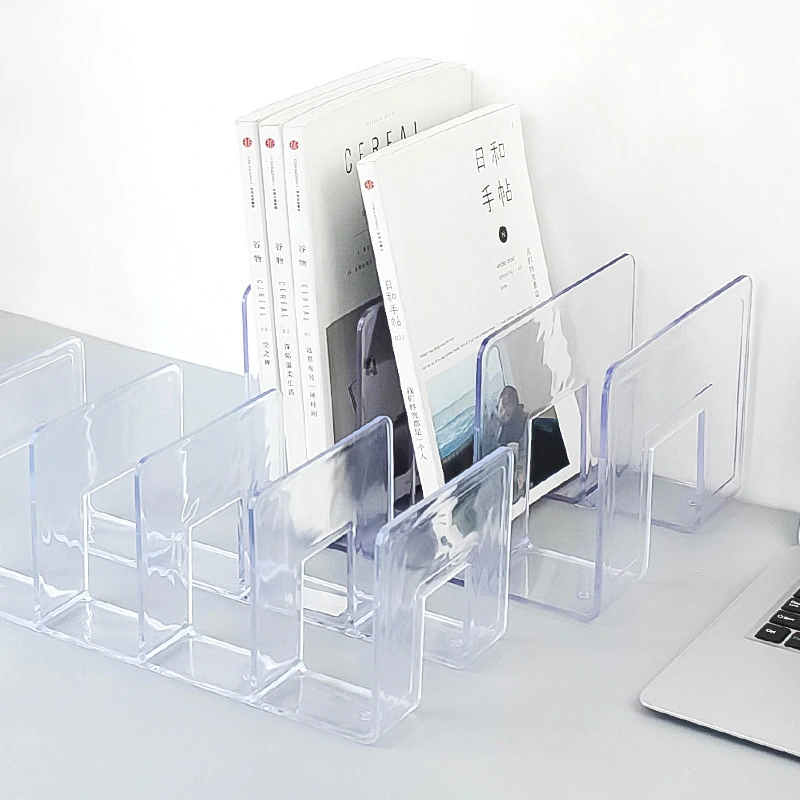 Acrylic Transparent Book Stand Desktop Storage Divider