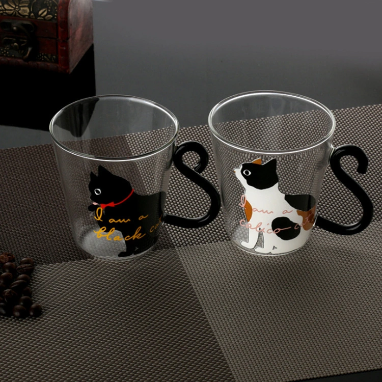 Couple Cup Cute Black Cat White Cat Cup Breakfast