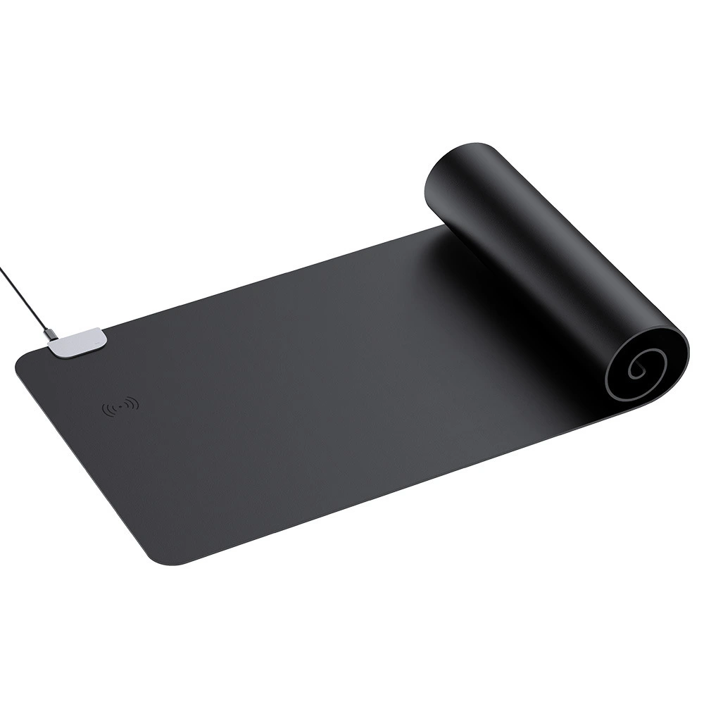 Wireless Fast Charging Large Leather Mouse Pad