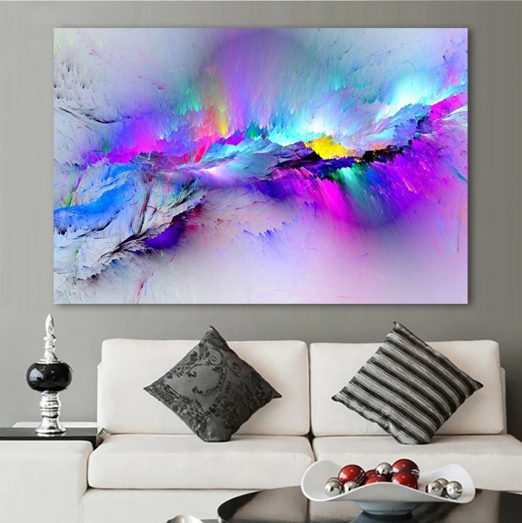 Poster Colorful Clouds Abstract Art Mural Living Room Picture