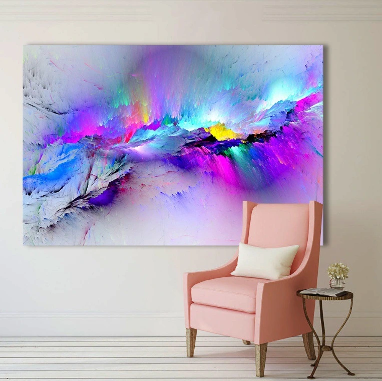 Poster Colorful Clouds Abstract Art Mural Living Room Picture