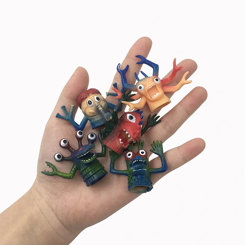 Funny Tricky Simulation Animal Finger Cots Props TPR  Hand Puppet