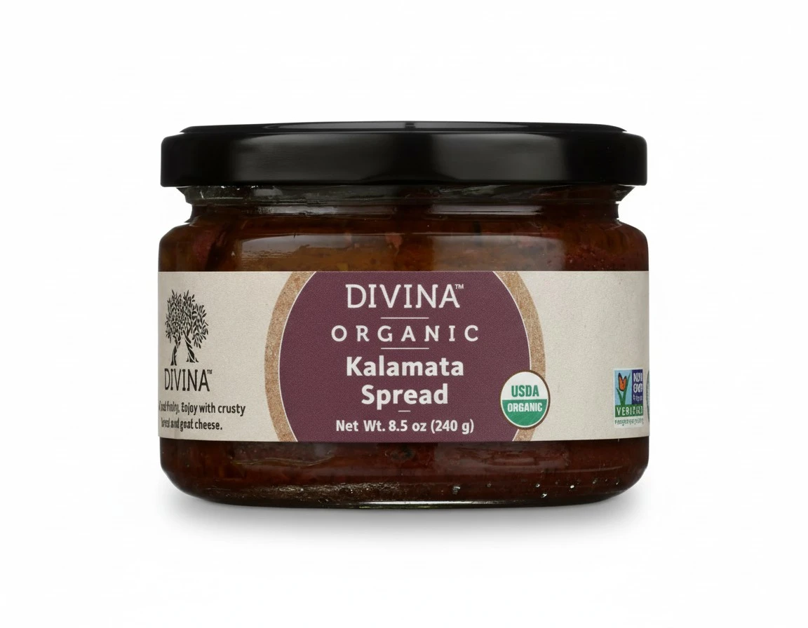 Divina Organic Kalamata Olive Spread, 8.5 Ounce