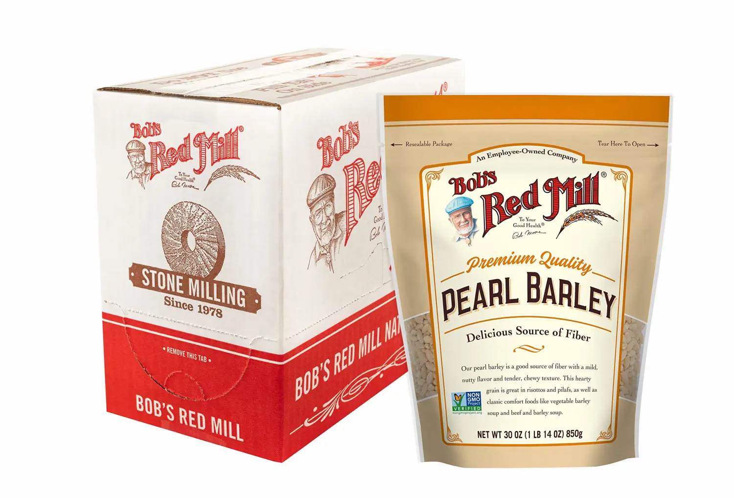 Bob's Red Mill Pearl Barley, 30oz (Pack of 4) - Non GMO, Vegan, Kosher
