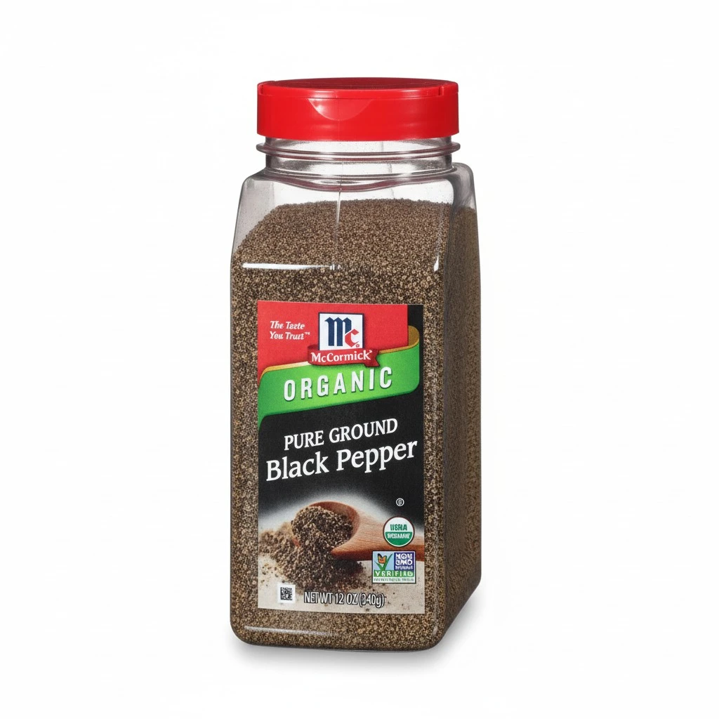 McCormick Organic Pure Ground Black Pepper, 12 oz