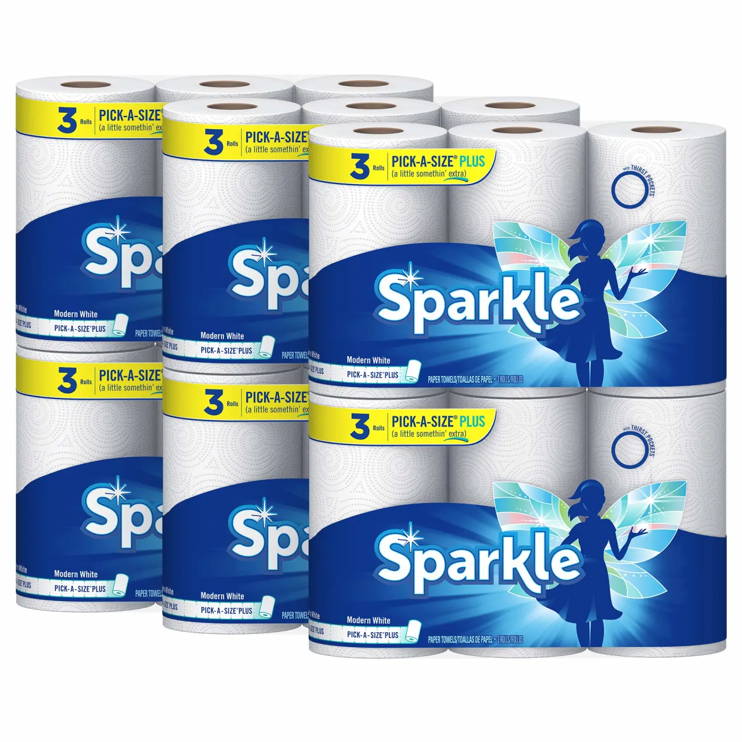Sparkle® Paper Towels, 3 Count (Pack of 6)