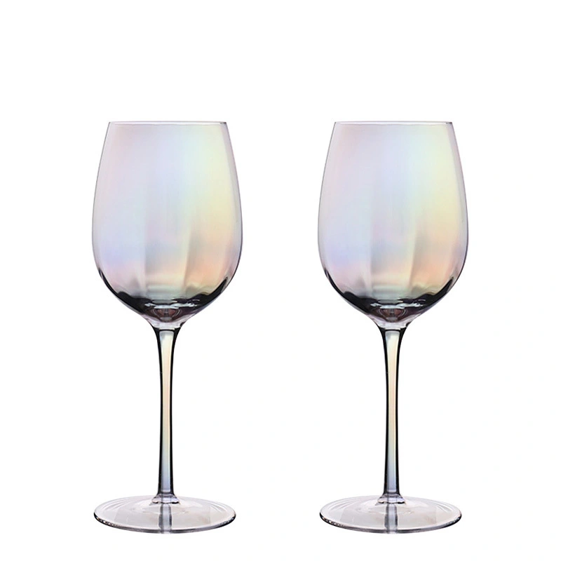 Colorful Champagne Glass Light Luxury Electroplating Crystal Glass Wine Glass