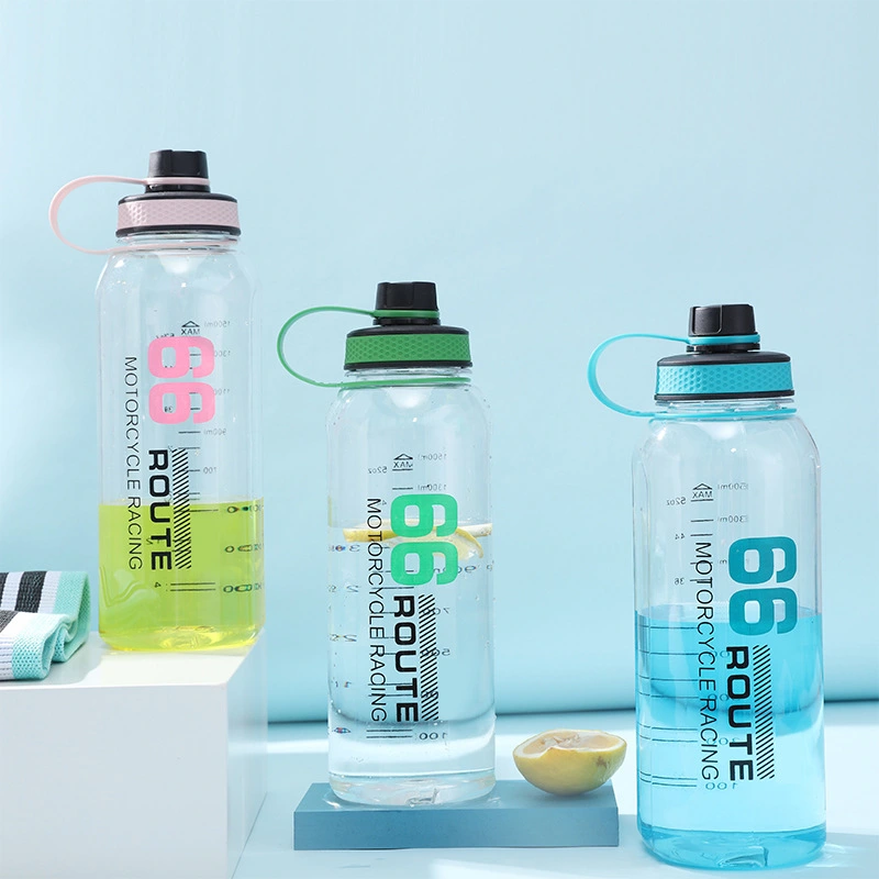 Large Capacity Travel Water Bottle Transparent Plastic Water Cup