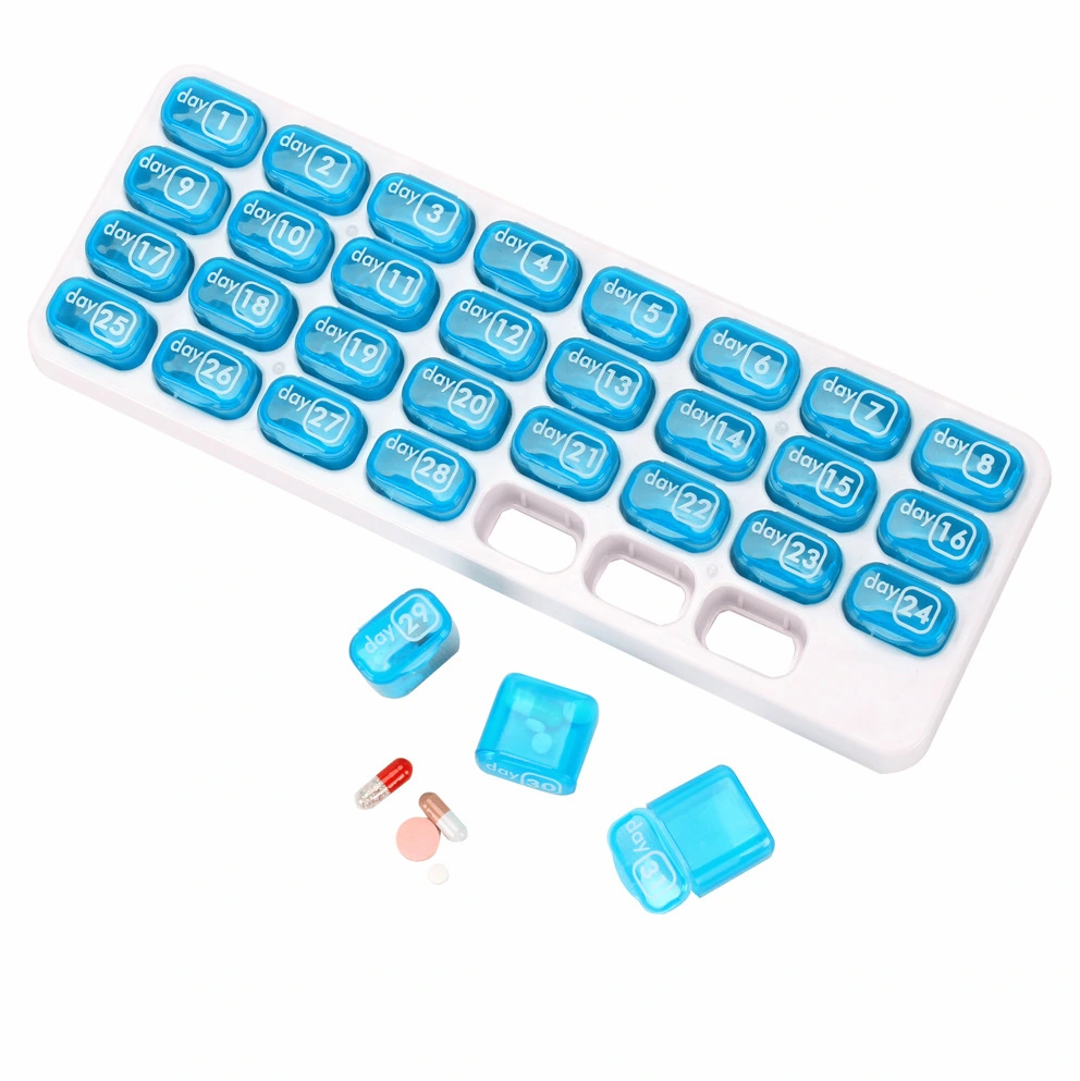 Portable Pill Box, Divided Keyboard, Independent Storage Pill Box, Digital Pill Transparent Family Pack
