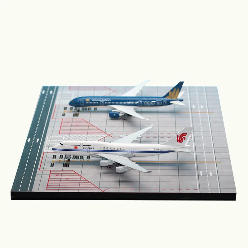 Airliner Large Double Stand Background Simulation Model Toy Wooden