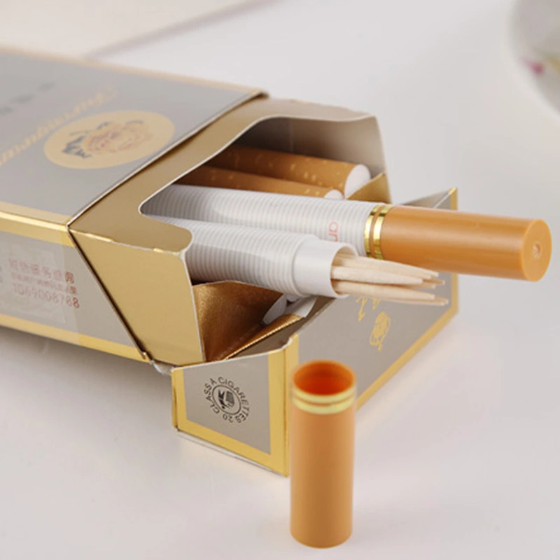 Creative Cigarette Toothpick Holder Household Living Room Dustproof Toothpick Box